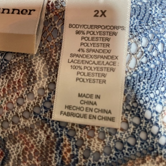 Alfred Dunner Size 2X Lace Back Mandala Design w/ Rhinestones - Picture 7 of 8